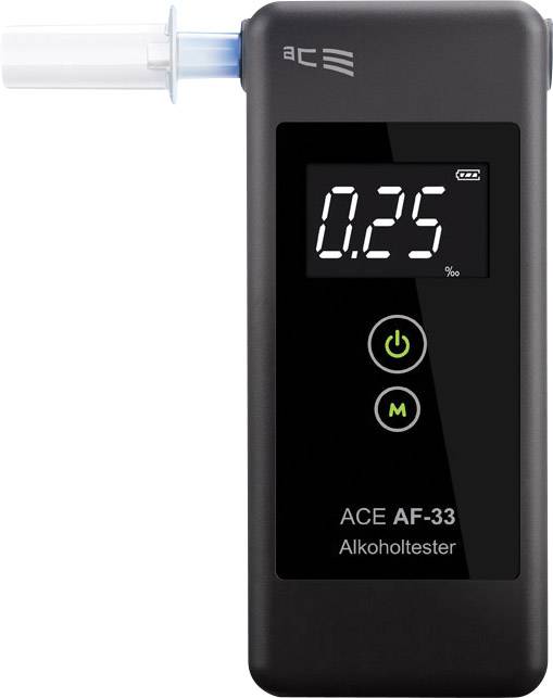 ACE AF-33 Alkoholtester Mørkegrå 0.00 til 5.00 ‰ inkl. display