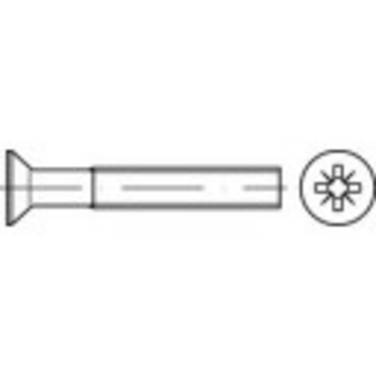 TOOLCRAFT  1066034 Undersænkede skruer M8 12 mm Krydskærv Pozidriv DIN 965   Rustfrit stål A2 100 stk