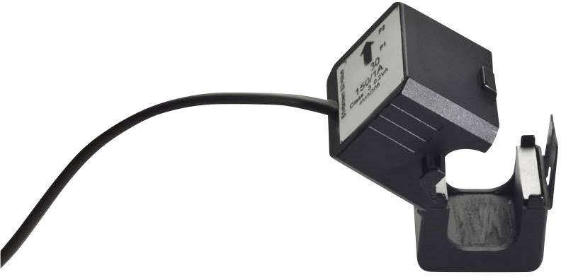 Kabelført, sort elektrisk sensor i klemmeform til registrering af elektriske strømparametre.