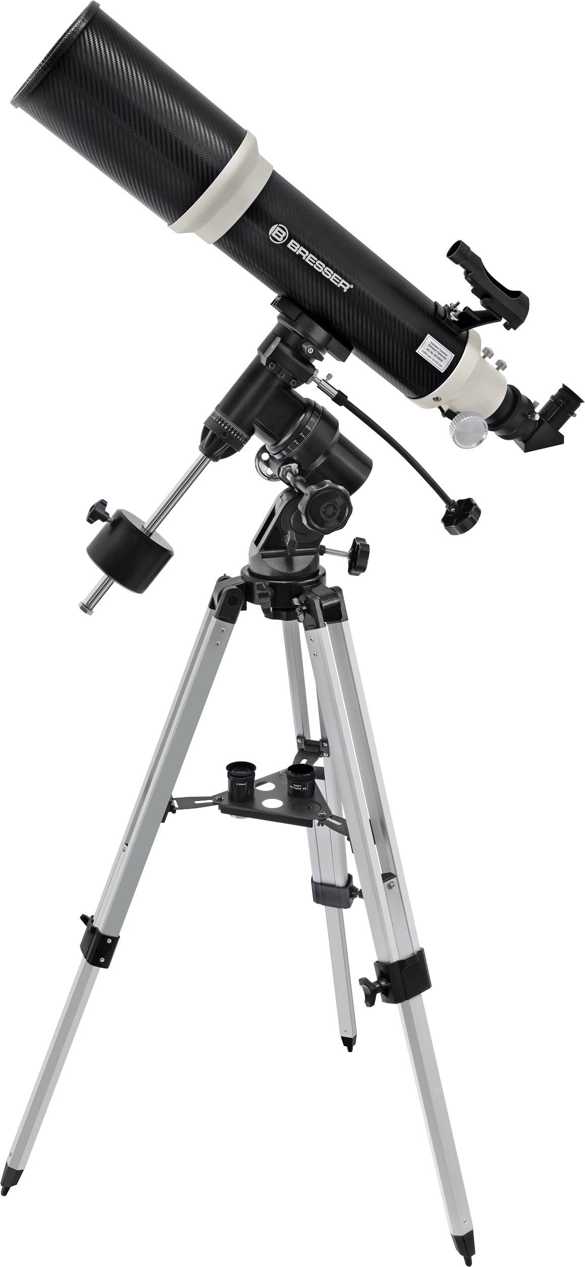 Bresser Optik AR-102/600 EQ-3 AT-3 Linseteleskop Ækvatorial Akromatisk Udvidelse 24 til 204 x