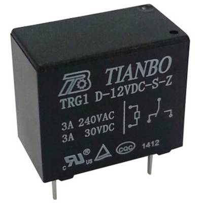Tianbo Electronics TRG1 D-12VDC-S-Z Printrelæ 12 V/DC 5 A 1 x skiftekontakt 1 stk 