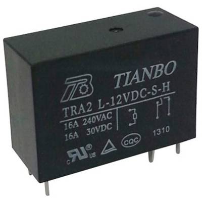 Tianbo Electronics TRA2 L-12VDC-S-H Printrelæ 12 V/DC 20 A 1 x sluttekontakt 1 stk 