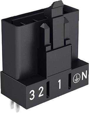 Sort-grå elektrisk kontakt med mærkningerne '3', '2', '1', 'N' og et jordsymbol.