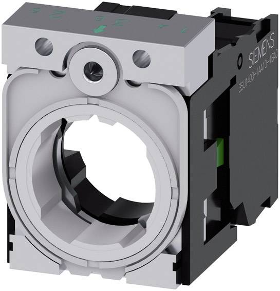 Metallisk monteringsramme, firkantet, til montering af en kontakt eller knap, kompatibel med Siemens-komponenter.