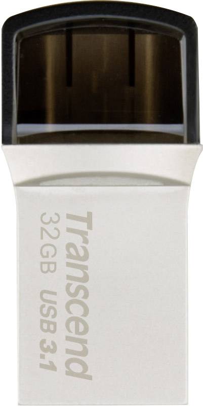 USB-stik fra Transcend med 32 GB lagerkapacitet og USB 3.1-tilslutning.