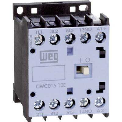 WEG CWC016-10-30C03 Kontaktor   3 x afbryder 7.5 kW 24 V/DC 16 A med hjælpekontakt    1 stk