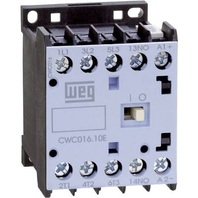 WEG CWC09-10-30C03 Kontaktor   3 x afbryder 4 kW 24 V/DC 9 A med hjælpekontakt    1 stk