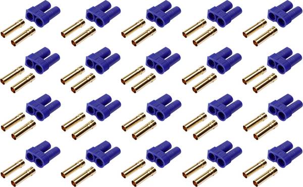 Reely 1399710 Batteribøsning EC5 forgyldt 20 stk