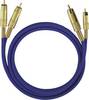 Phono Audio Tilslutningskabel [2x Cinch-stik - 2x Cinch-stik] 10.00 m Blå forgyldte stik Oehlbach NF 1 Master