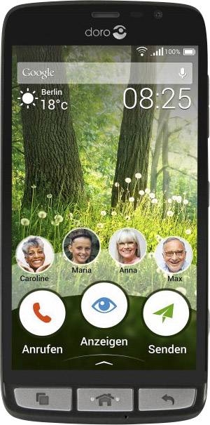 doro Liberto 825 Dual-SIM-senior-smartphone 8 5 (12.7 cm) Android™ 5.1 Sort | Conradelektronik.dk