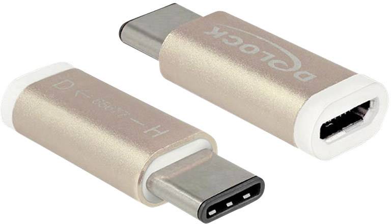 Delock USB 2.0 Adapter [1x USB-C® stik - 1x USB 2.0 tilslutning Micro-B] Delock - USB-Adapter - 24 pin USB-C (M) zu Micro-USB Typ B (W)