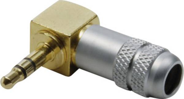 BKL Electronic 1103084 Jack-stik 3,5 mm Stik, vinklet Poltal: 3 Stereo Guld 1 stk