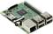 Et Raspberry Pi-kredsløbskort med flere USB-porte, en HDMI-udgang og en Ethernet-forbindelse.