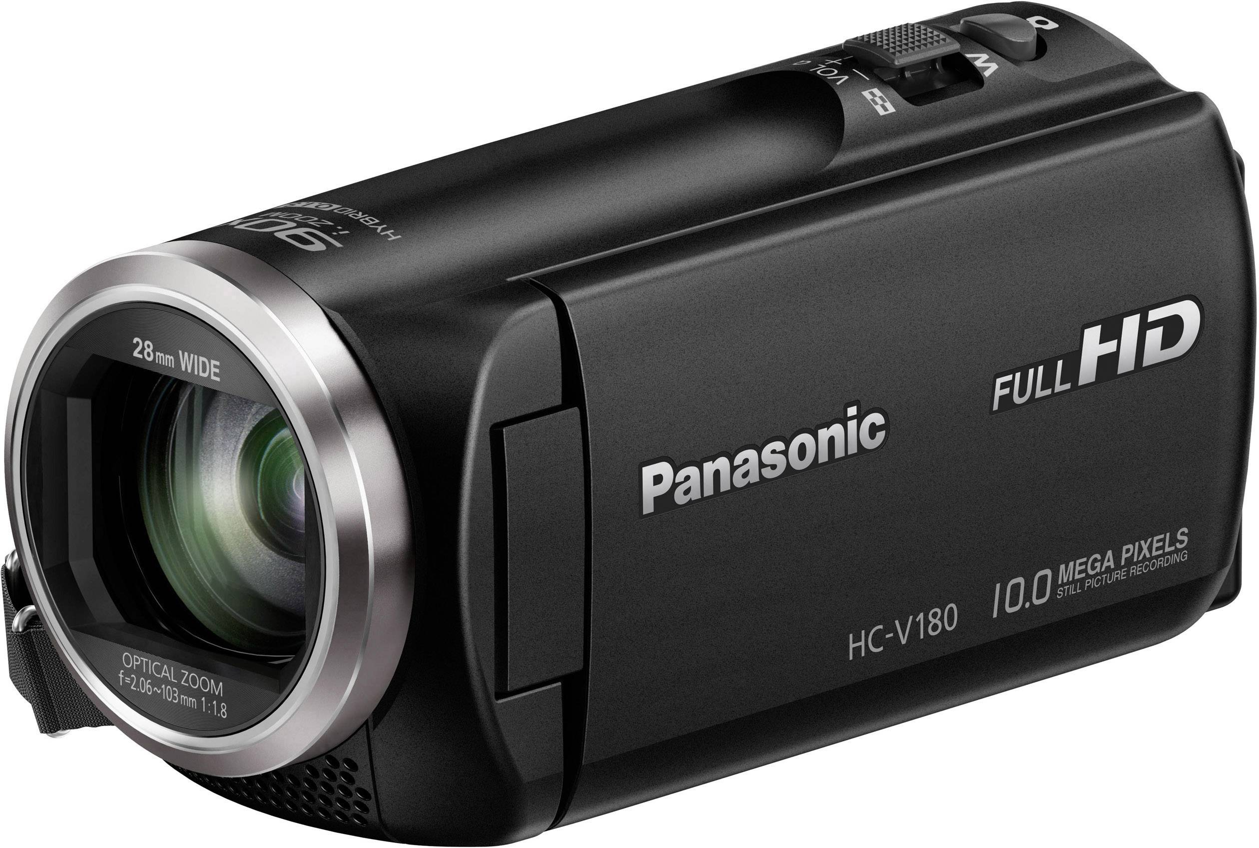 Prime heltinde Gør det godt Panasonic HC-V180EG-K Videokamera 6.9 cm 2.7 tommer 2.5 Megapixel Optisk  zoom: 50 x Sort | Conradelektronik.dk