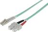 Intellinet 750912 Glasfiber Lyslederkabel Tilslutningskabel [1x LC-stik - 1x SC-stik] 50/125 µ Multimode OM3 1.00 m