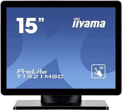 Iiyama T1521MSC-B1 Touchscreen-skærm EEK: E (A - G) cm (15 tommer) x 768 Pixel 4:3 8 ms VGA, USB TN LED | Conradelektronik.dk