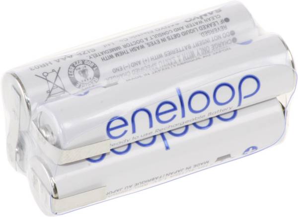 Panasonic eneloop Würfel F2x2 Batteripakke Celletal: 4 Batteristørrelse: R03 (AAA) U-loddefane NiMH 4.8 V 750 mAh