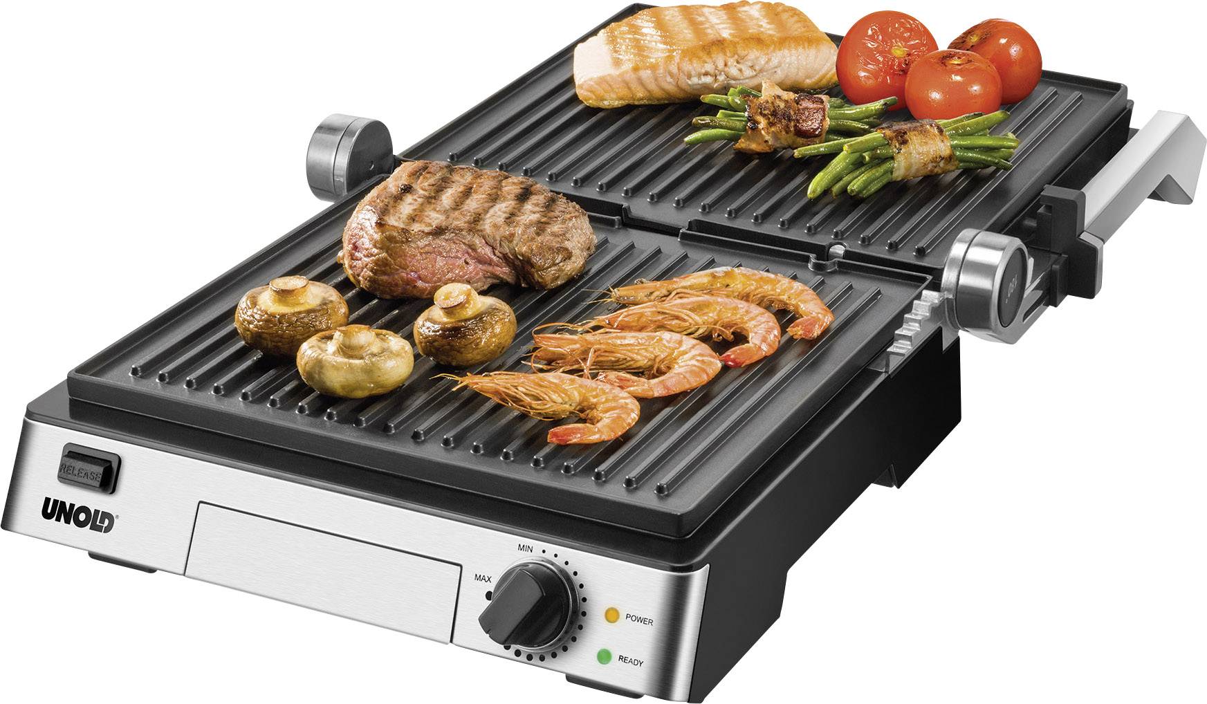 Kontaktgrill Unold ContactGrill Steak Bord Sort, Rustfrit stål