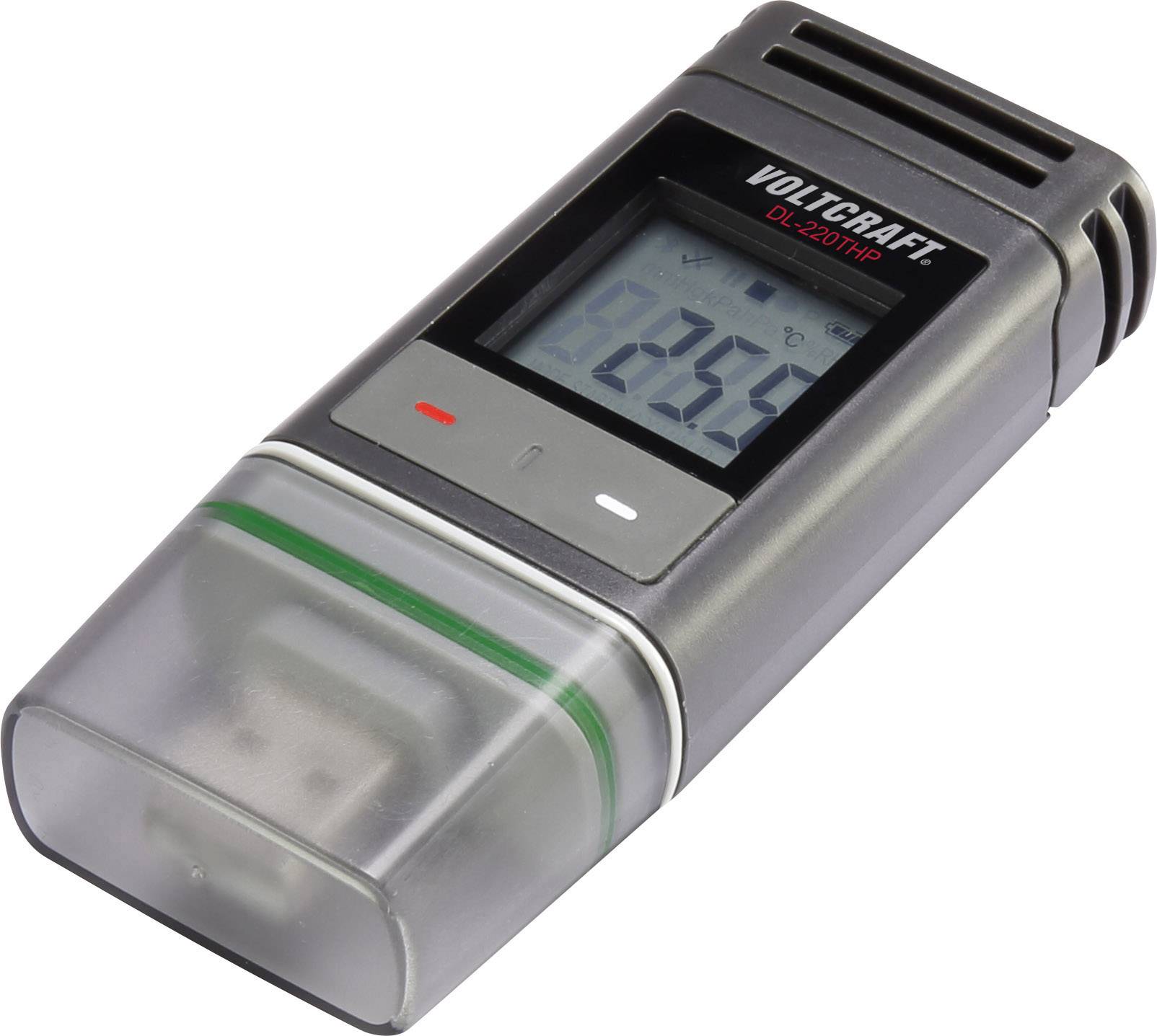 Digital temperatur-datalogger med display og USB-tilslutning. Viser temperaturen på skærmen.
