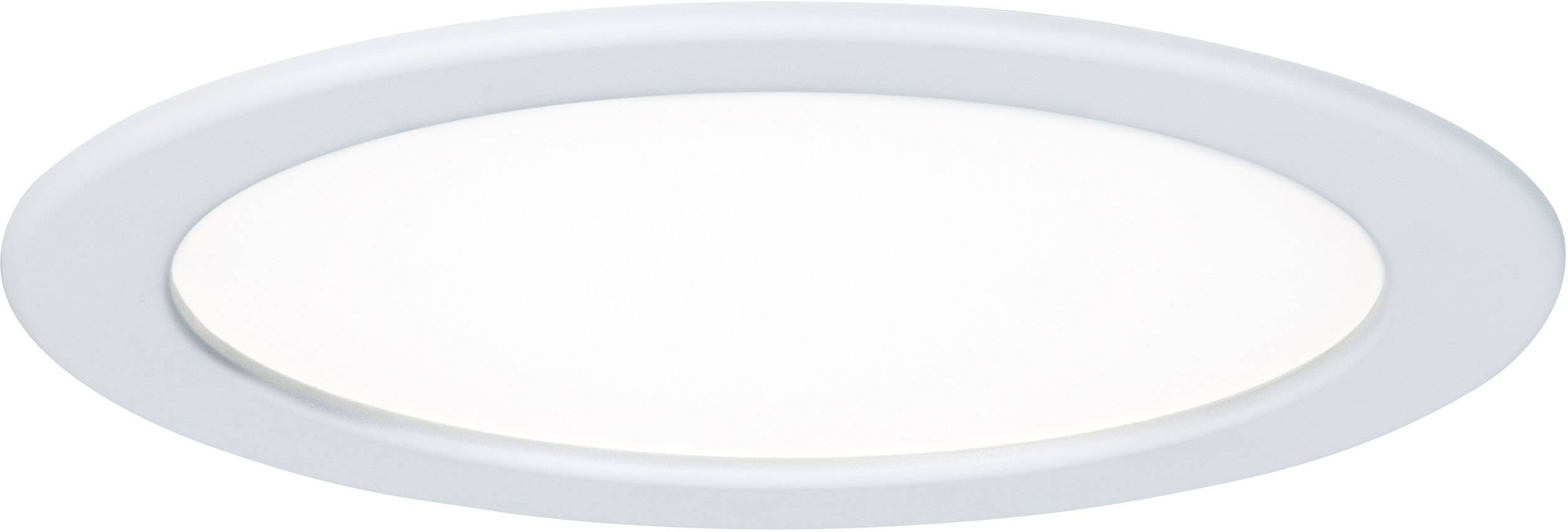 Hvid loftslampe med cirkulær, flad design, velegnet til moderne interiør.