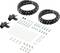 To sort black cable hoses, cable ties, screws, nuts and brackets for cable organization.