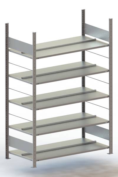 META Regalbau 178018 Dokumentreol grundmodul (B x H x T) 1306 x 1850 x 636 mm Stål verzinkt Forzinket Metalbakke
