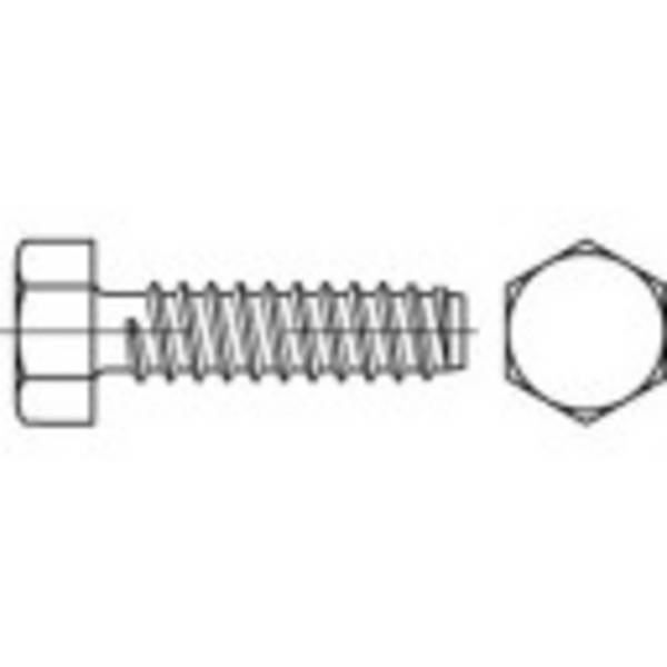 TOOLCRAFT 144613  Sekskantet kærvskrue 4.2 mm 19 mm Udvendig sekskant DIN 7976   Stål Galvaniseret 500 stk