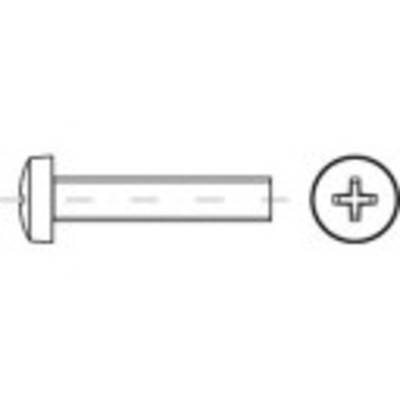 TOOLCRAFT 145853 Linseskruer M3 10 mm Krydskærv Philips DIN 7985 Stål 2000 stk
