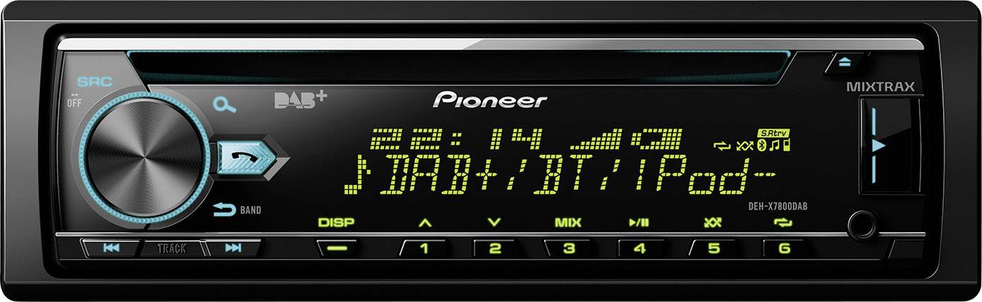 Pioneer DEH-X7800DAB Bilradio DAB+ tuner, Bluetooth®-system, Tilslutning til | Conradelektronik.dk