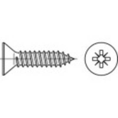 TOOLCRAFT 147685 Undersænket kærvskrue 2.2 mm 13 mm Krydskærv Pozidriv Stål Galvaniseret 2000 stk