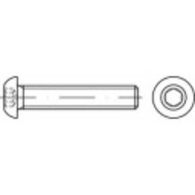 TOOLCRAFT 148116 Linseskruer M6 55 mm Indvendig sekskant Stål 200 stk