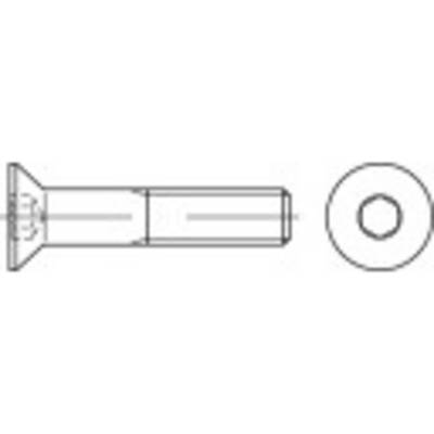 TOOLCRAFT 1069253 Undersænkede skruer M8 90 mm Indvendig sekskant ...