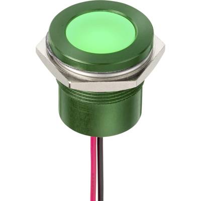 APEM Q22F5AGXXSG220E LED-signallampe Grøn  lige  230 V/AC 9.0 V   980 mcd  