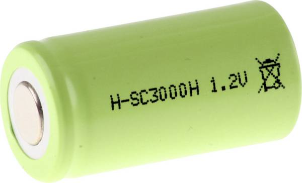 -SC3000HT Special-batteri Sub-C Tåler høj temperatur, Flat-Top 3000 mAh 1 stk