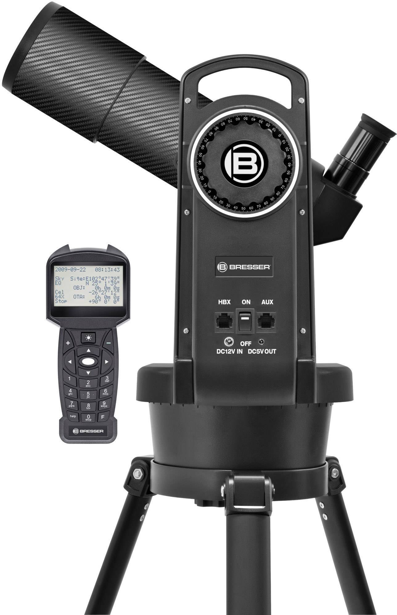 Bresser Optik 80/400 GoTo Linseteleskop Asimutal Akromatisk Udvidelse 20 til 160 x
