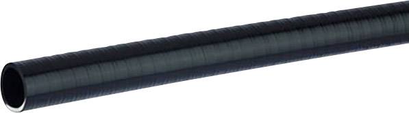 Sort plastikrør med glat, blank overflade i cylindrisk form.