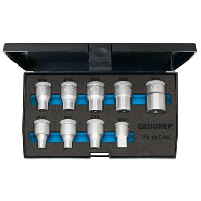 Gedore TX 19 E-09 Topnøgleindsats-sæt 1/2" (12,5 mm) 9 dele 6265970