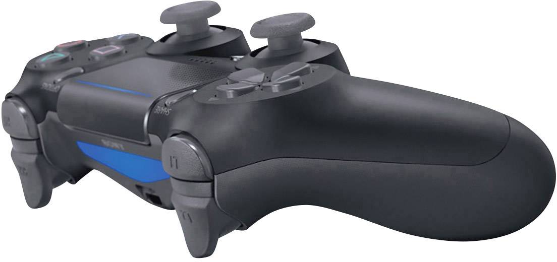 En sort, trådløs gamecontroller med to joysticks og flere knapper, egnet til console- og computerspil.