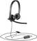 Sort computer-headset med justerbart mikrofon, bløde ørepuder og USB-forbindelseskabel. Perfekt til opkald eller online møder.