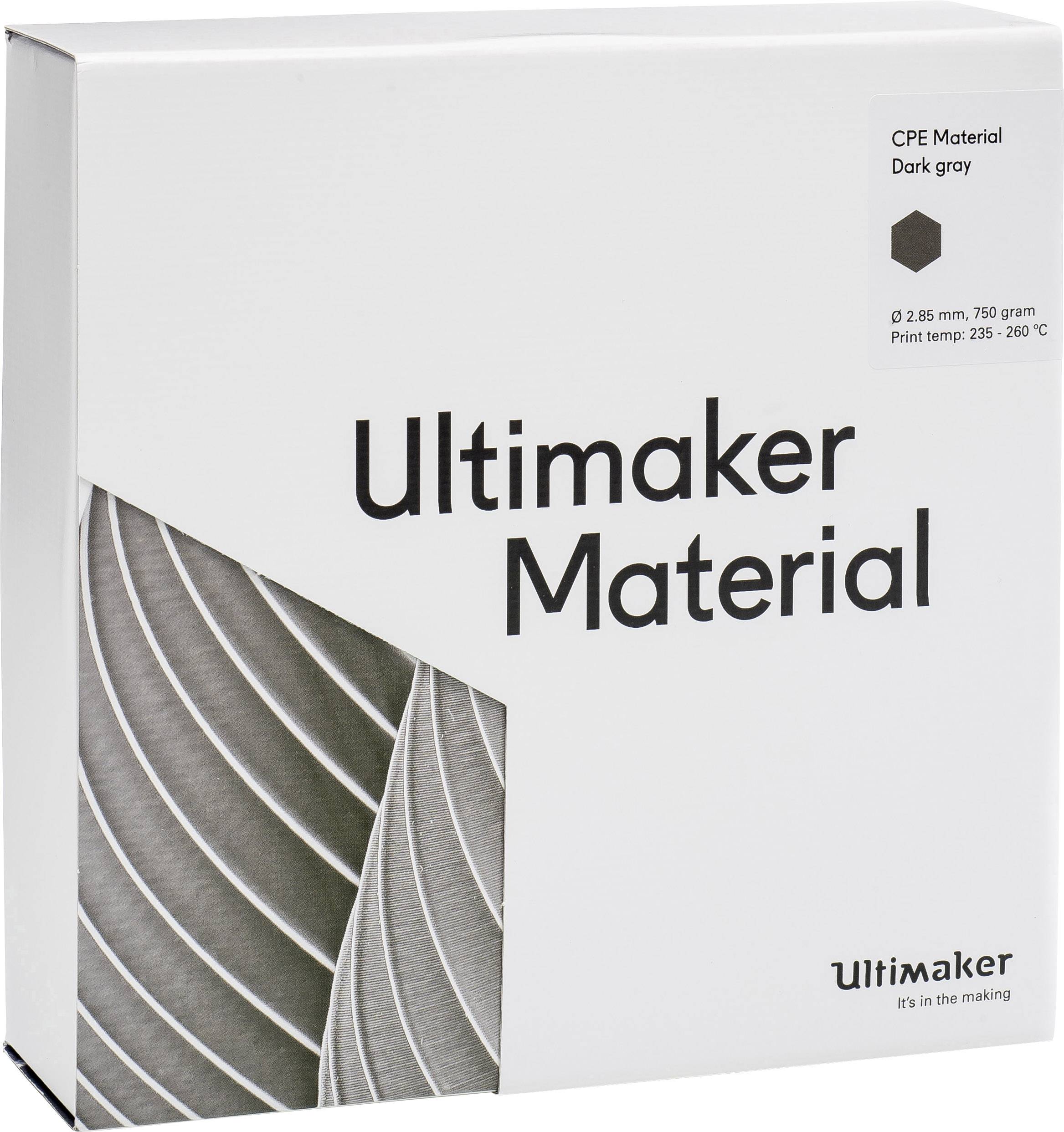 UltiMaker CPE - M0188 Dark Gray 750 - 201273 Filament CPE 2.85 mm 750 g Mørkegrå 1 stk-3