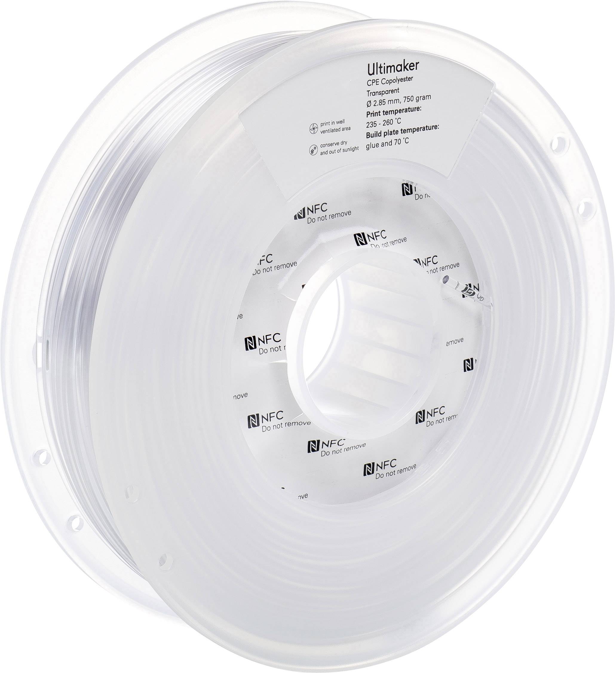 UltiMaker CPE - M0188 Transparent 750 - 201273 Filament CPE 2.85 mm 750 g Transparent 1 stk-1