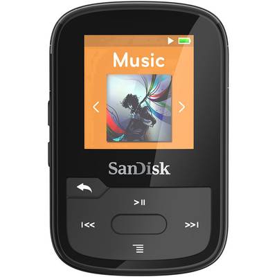 SanDisk  MP3-afspiller 16 GB Sort Fastgørelsesclips, Bluetooth®, Vandtæt