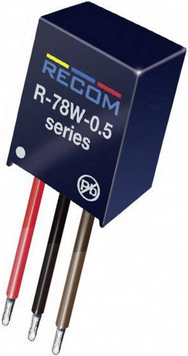 RECOM  R-78W9.0-0.5  DC/DC-omformer, print    9 V  500 mA  4.5 W  Antal udgange: 1 x  Indhold 1 stk