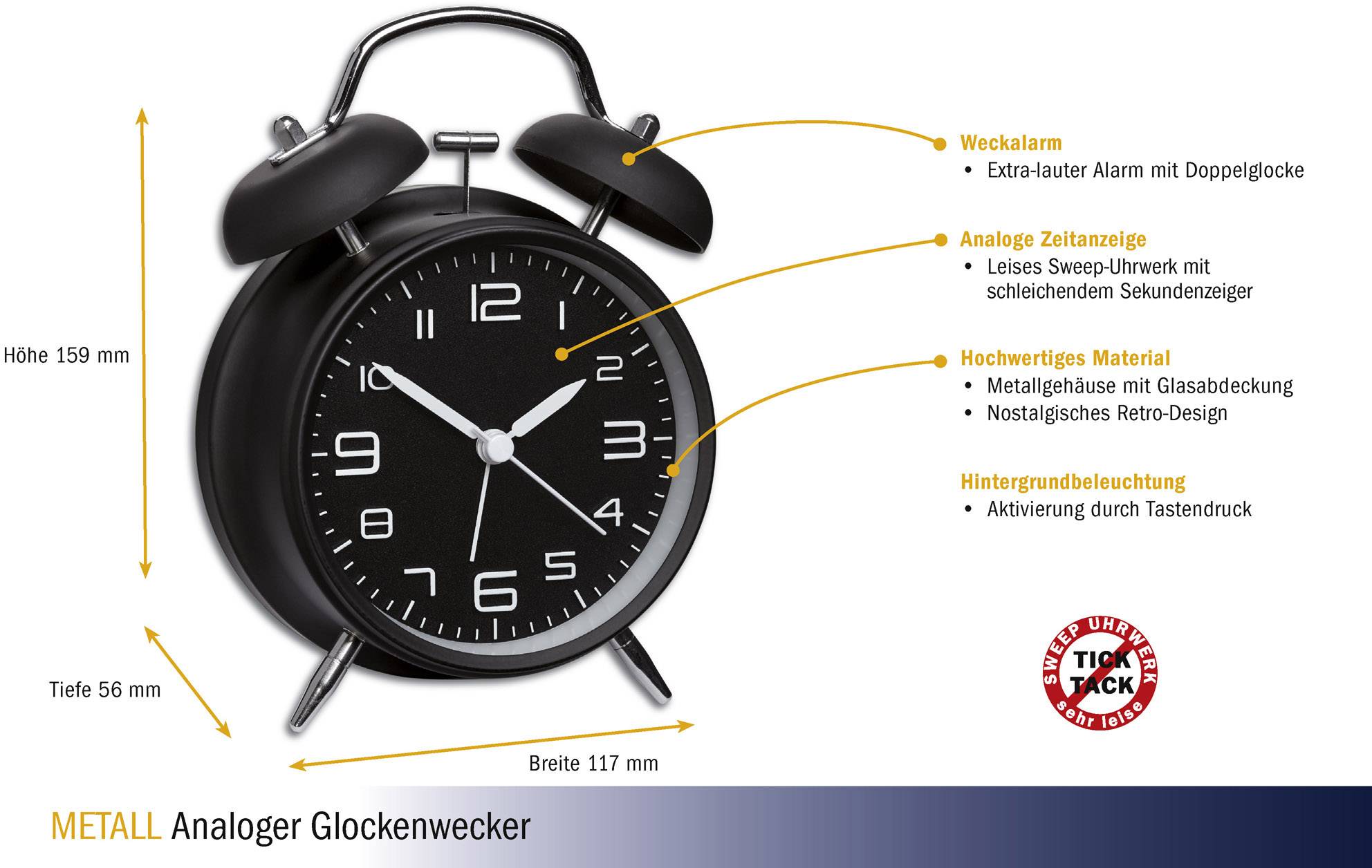 Хай с вами будильник. Часы-будильник TFA 602005. Настольные часы с будильником. Механические часы с будильником. Будильник механический.