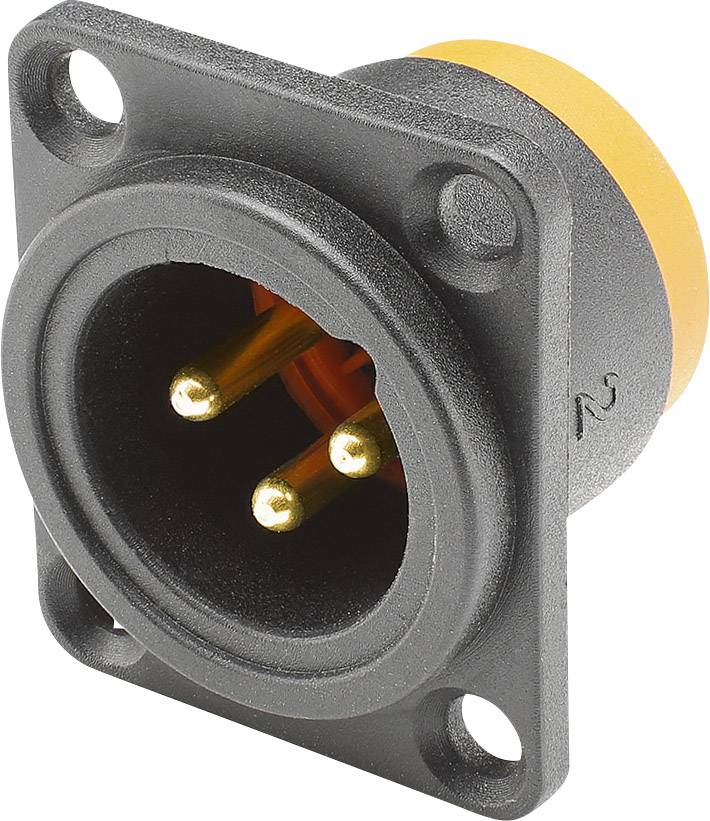 Hicon HI-X3DM-HD-B XLR-stik Flangestik Poltal: 3 Sort 1 stk