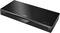 Sort HD-Blu-ray-afspiller med blank overflade og Panasonic-logo i siden.