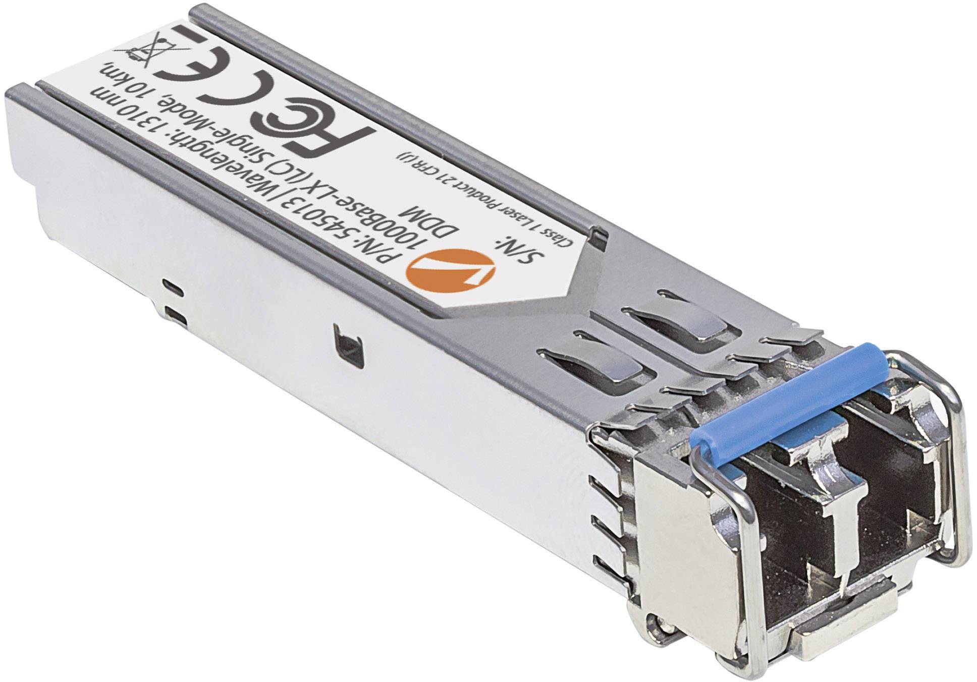 Kompakt glasfibermodul med CE- og FCC-certificering, egnet til netværksforbindelse.