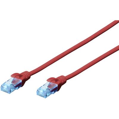 Digitus DK-1512-020/R RJ45 Netværkskabel, patchkabel CAT 5e U/UTP 2.00 m Rød snoede par 1 stk