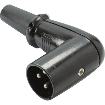 Kash 55006 XLR-stik Stik, vinklet Poltal: 3 Sort 1 stk