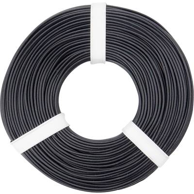 Donau Elektronik 125-051 Tråd 1 x 0.25 mm² Sort 50 m